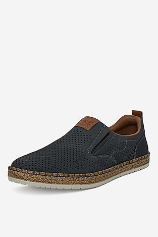 Espadryle Rieker B5258-14 Granatowy