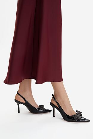 Czółenka EVA MINGE ANEMONE-V1892-56-1 Czarny