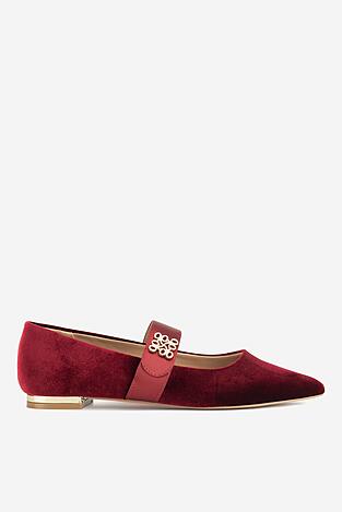 Baleriny NINE WEST 8168-1 Bordowy