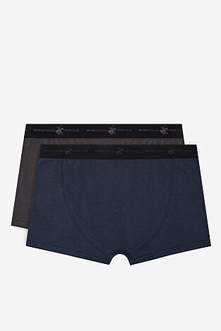 Spodní prádlo Beverly Hills Polo Club CEO_ZGW_BHPC_002_AW25_(2-PACK) TMAVĚ ŠEDÁ