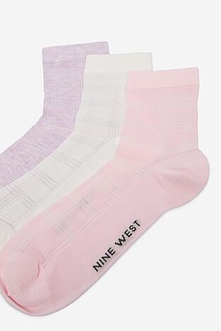 Ponožky NINE WEST CEO_BR_NW_25079_W_AW25 (3 PACK) BÍLÁ