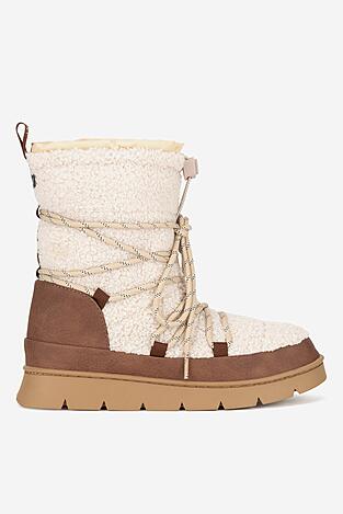 Šněrovací vyšší obuv GAP RICHMOND WINTER HIGH W GP509019AW-OFCO BÉŽOVÁ