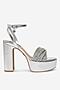Sandały NINE WEST WFA2736-1 Srebrny