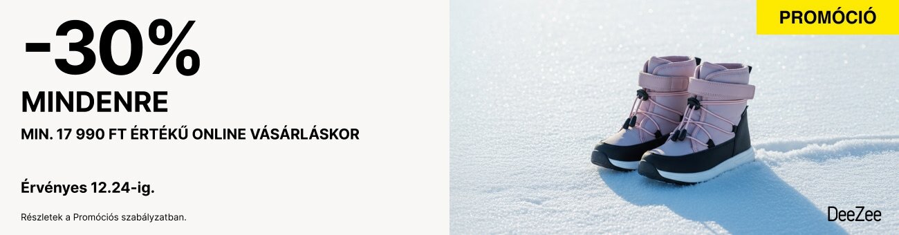 30% kedvezmény Mikulás-napon, min. 17 990 Ft értékű online vásárláskor
