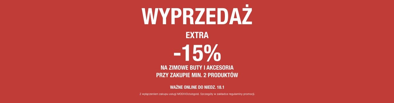 Extra -15% na buty zimowe przy zakupie min. 2 produktów
