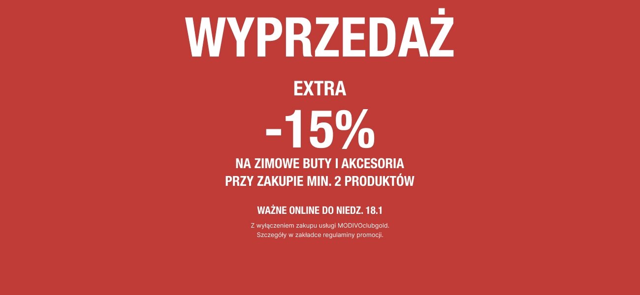 Extra -15% na obuwie zimowe