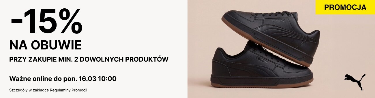 -15% na obuwie przy zakupie 2 dowolnych produktów