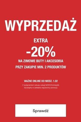 Extra -20% na buty zimowe przy zakupie min. 2 produktów