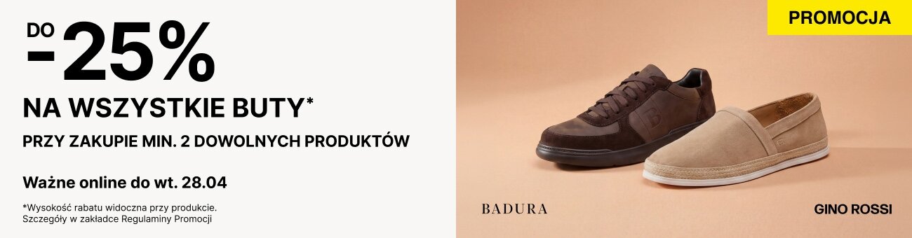 do -25% na buty