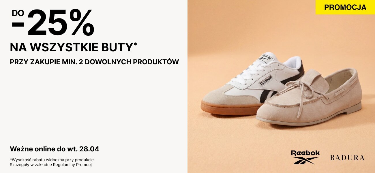 do -25% na buty