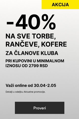 -40% NA SVE TORBE, RANČEVE, KOFERE