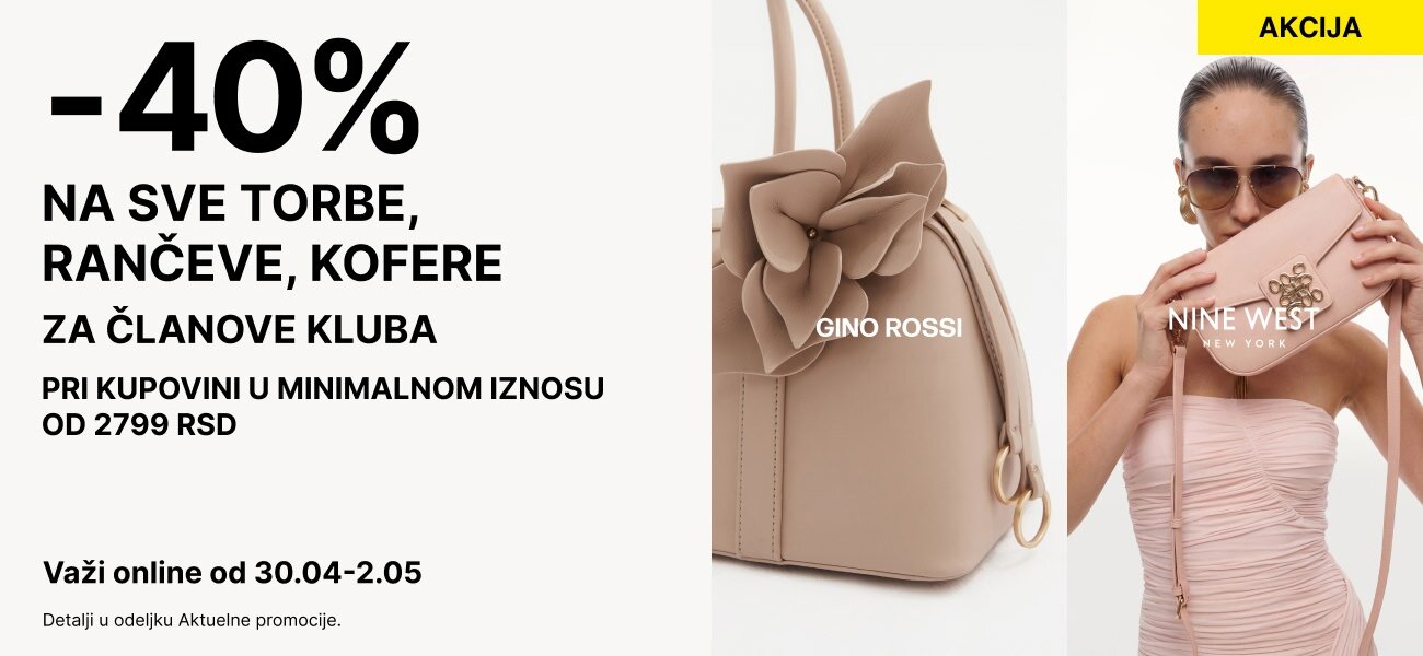 -40% NA SVE TORBE, RANČEVE, KOFERE