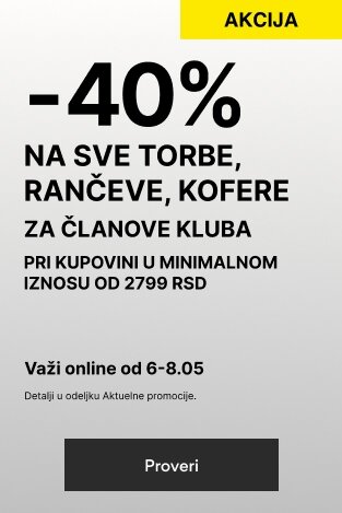 -40% NA SVE TORBE, RANČEVE, KOFERE