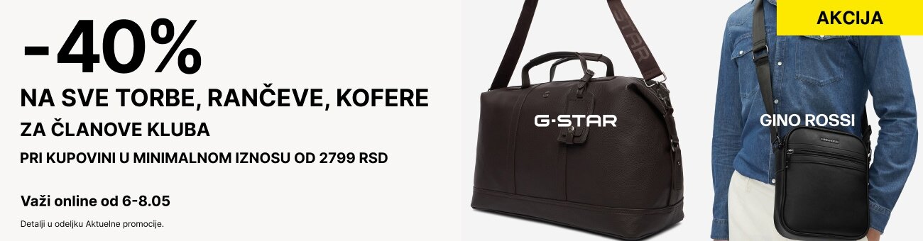 -40% NA SVE TORBE, RANČEVE, KOFERE