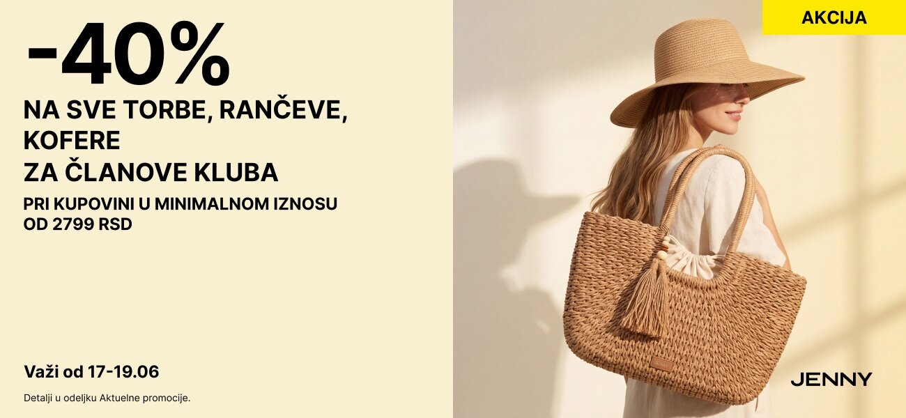 -40% NA SVE TORBE, RANČEVE, KOFERE