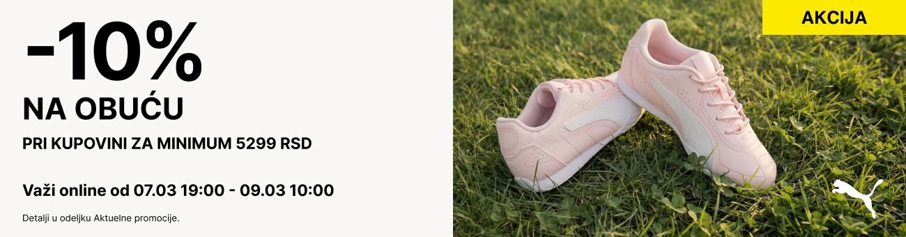 -10% NA OBUĆU pri kupovini za minimum 5299 RSD