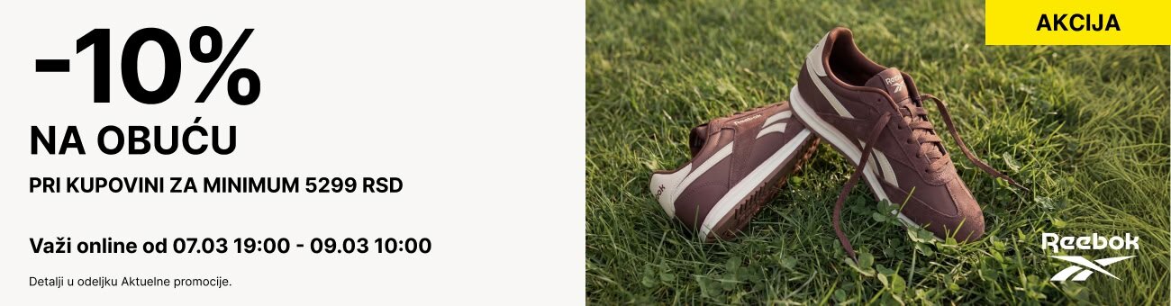-10% NA OBUĆU pri kupovini za minimum 5299 RSD