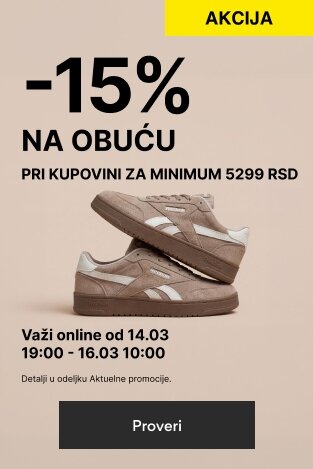 -15% NA OBUĆU pri kupovini za minimum 5299 RSD