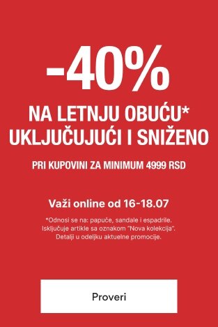 -40%  na letnju obuću. UKLJUČUJUĆI I SNIŽENO
