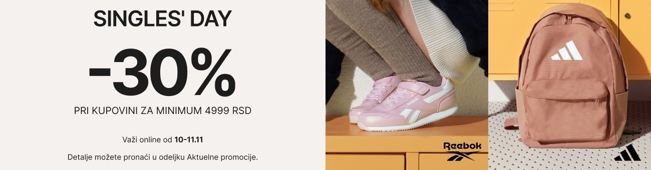 Singles' Day 30% popusta na kupovinu za minimum 4999 RSD