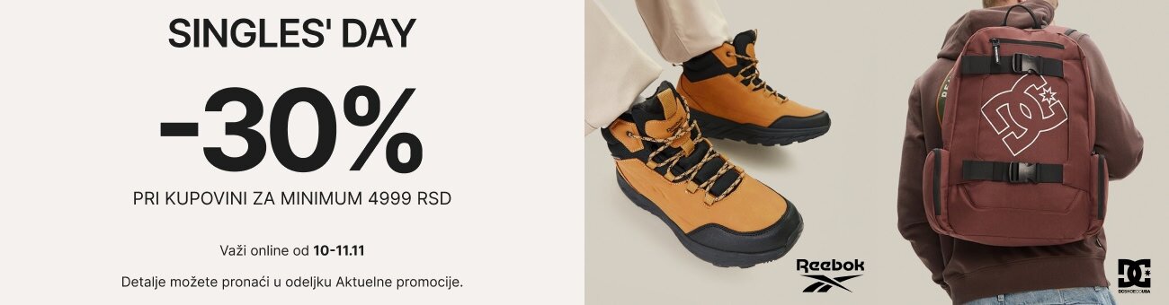 Singles' Day 30% popusta na kupovinu za minimum 4999 RSD