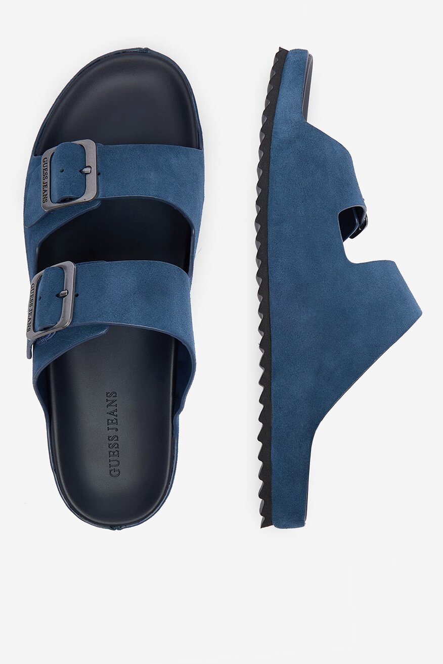 
                GUESS JEANS - Klapki skórzane - 5907964117148