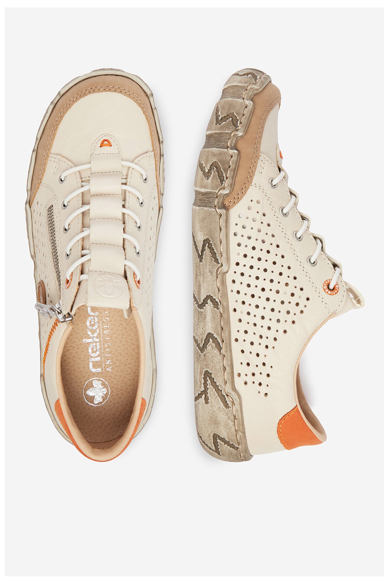 Półbuty Rieker CEO-L0355-61 Beżowy