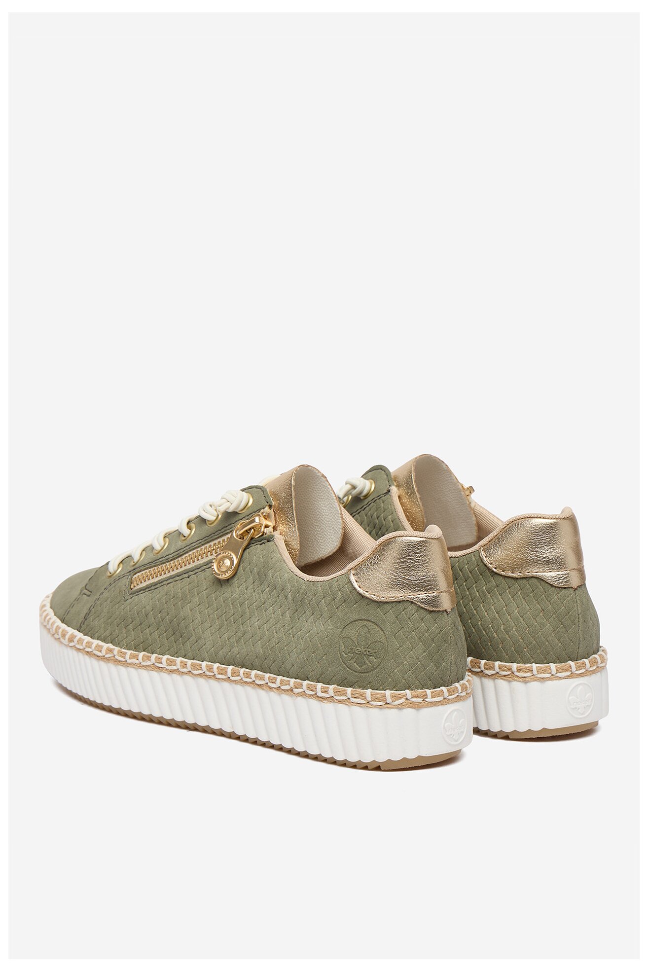 Sneakers Rieker CEO-M2940-52 Oliwkowy jasny