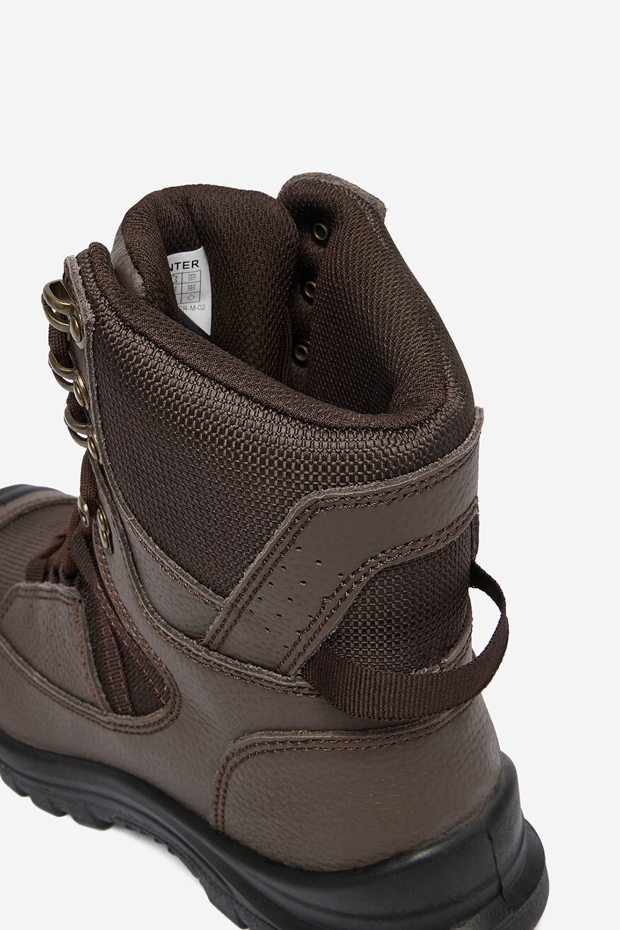 
                HUNTER - Skórzane trzewiki sznurowane - 5906751204092