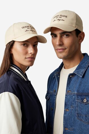 Kačket GUESS JEANS CWBEO-GJ-U3-004-SS26 BEŽ