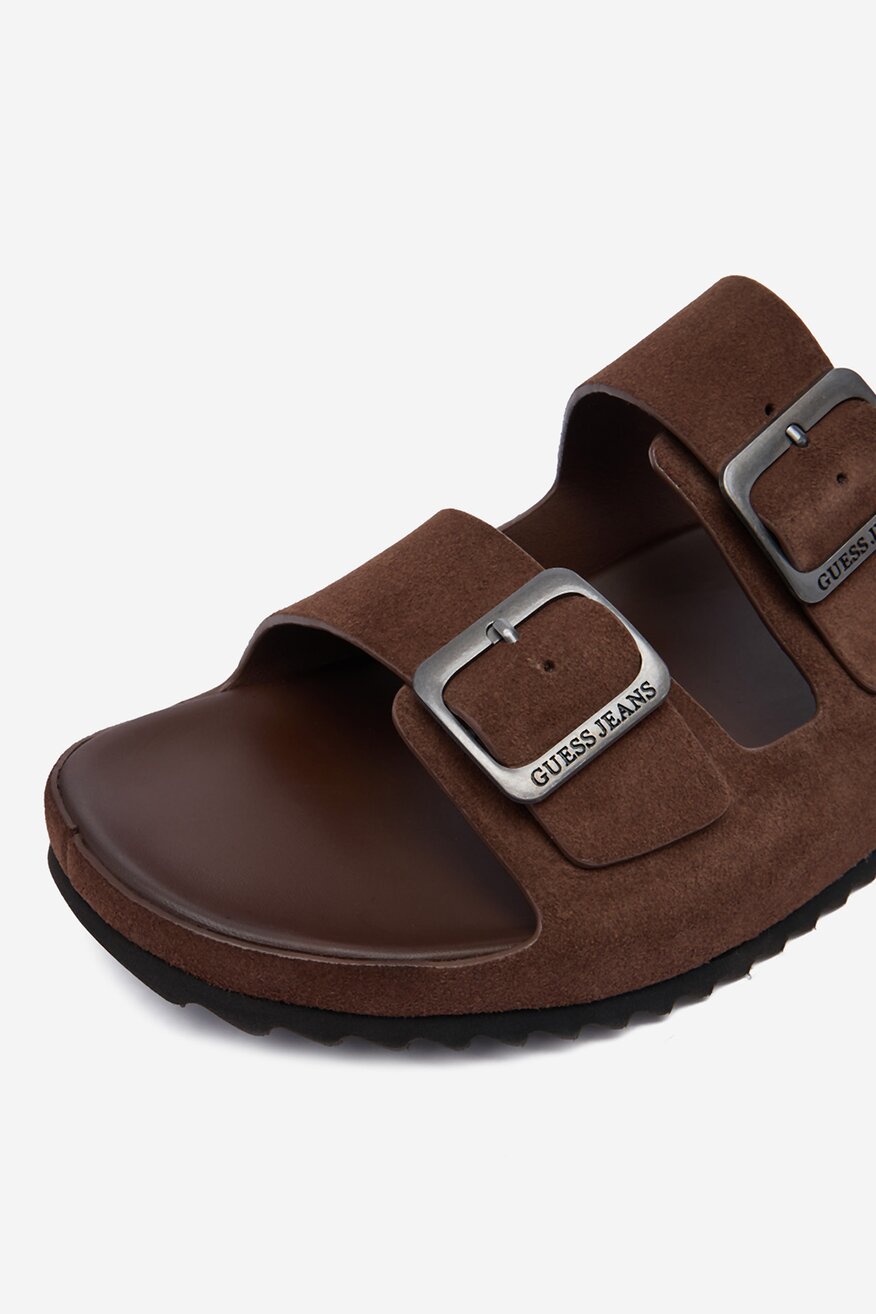 
                GUESS JEANS - Klapki skórzane - 5907964117063