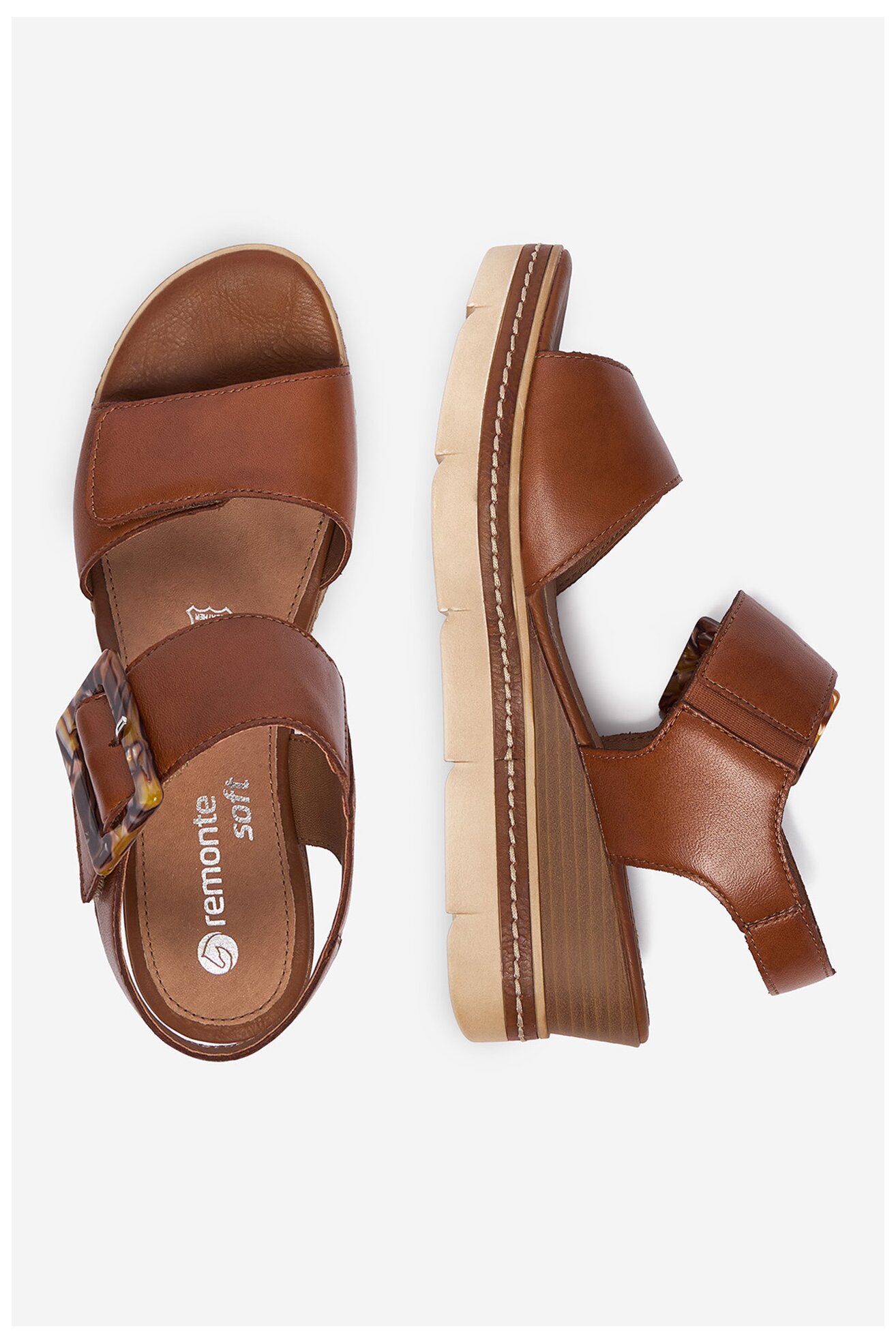 Sandały Remonte CEO-D2L53-24 Brązowy