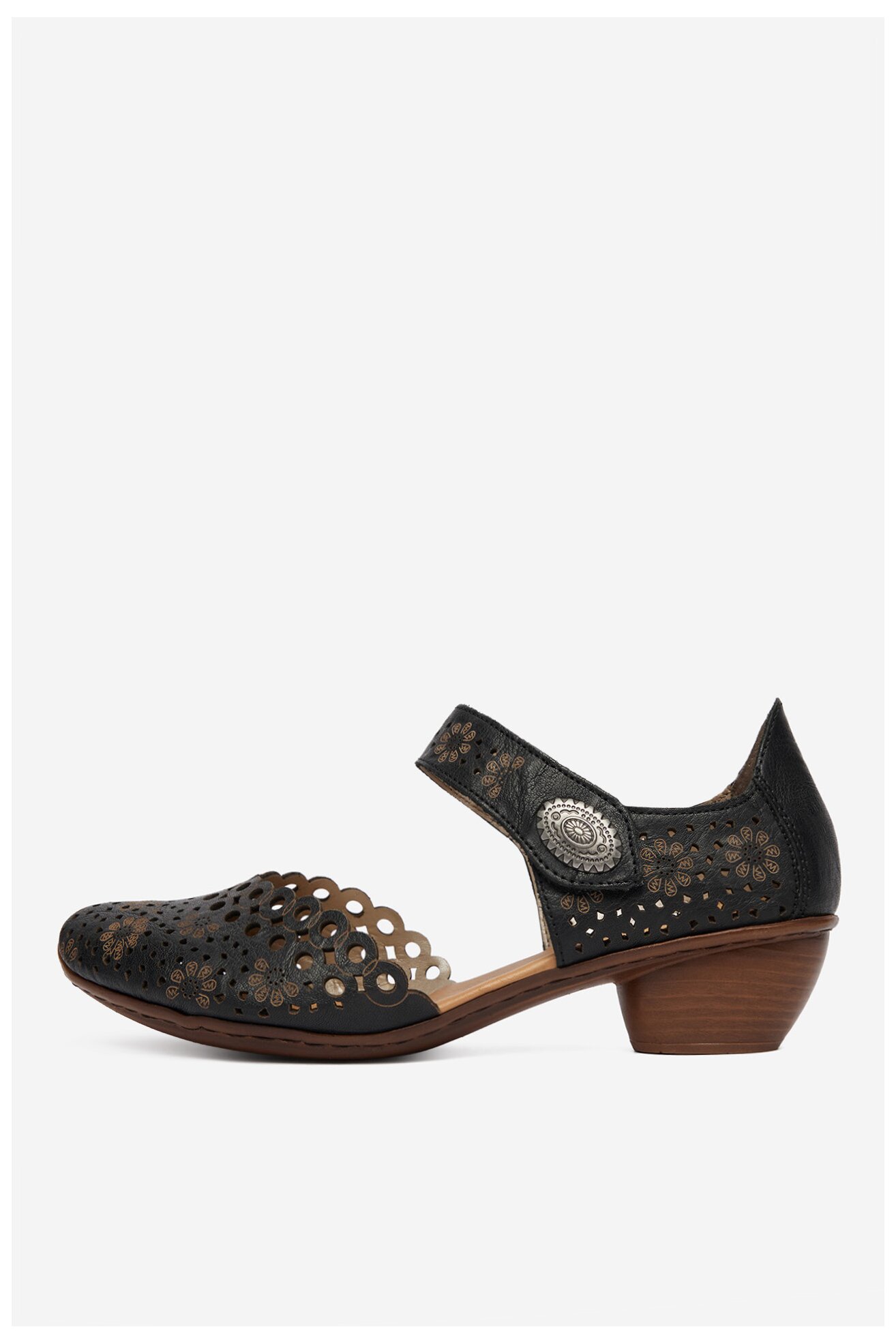 Czółenka Rieker CEO-43753-00 Czarny