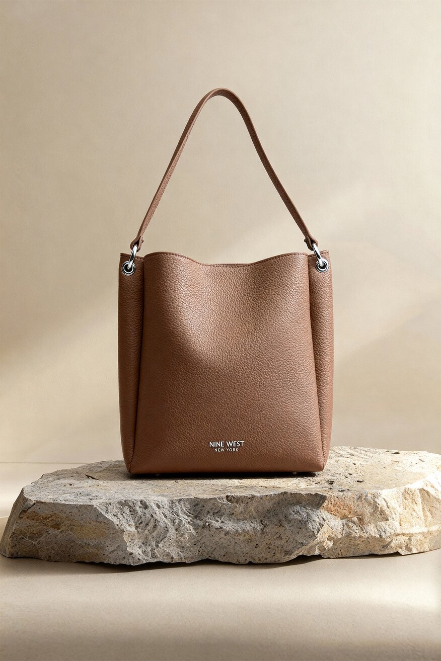 Kézitáska NINE WEST SÖTÉTBÉZS - 5906751220023