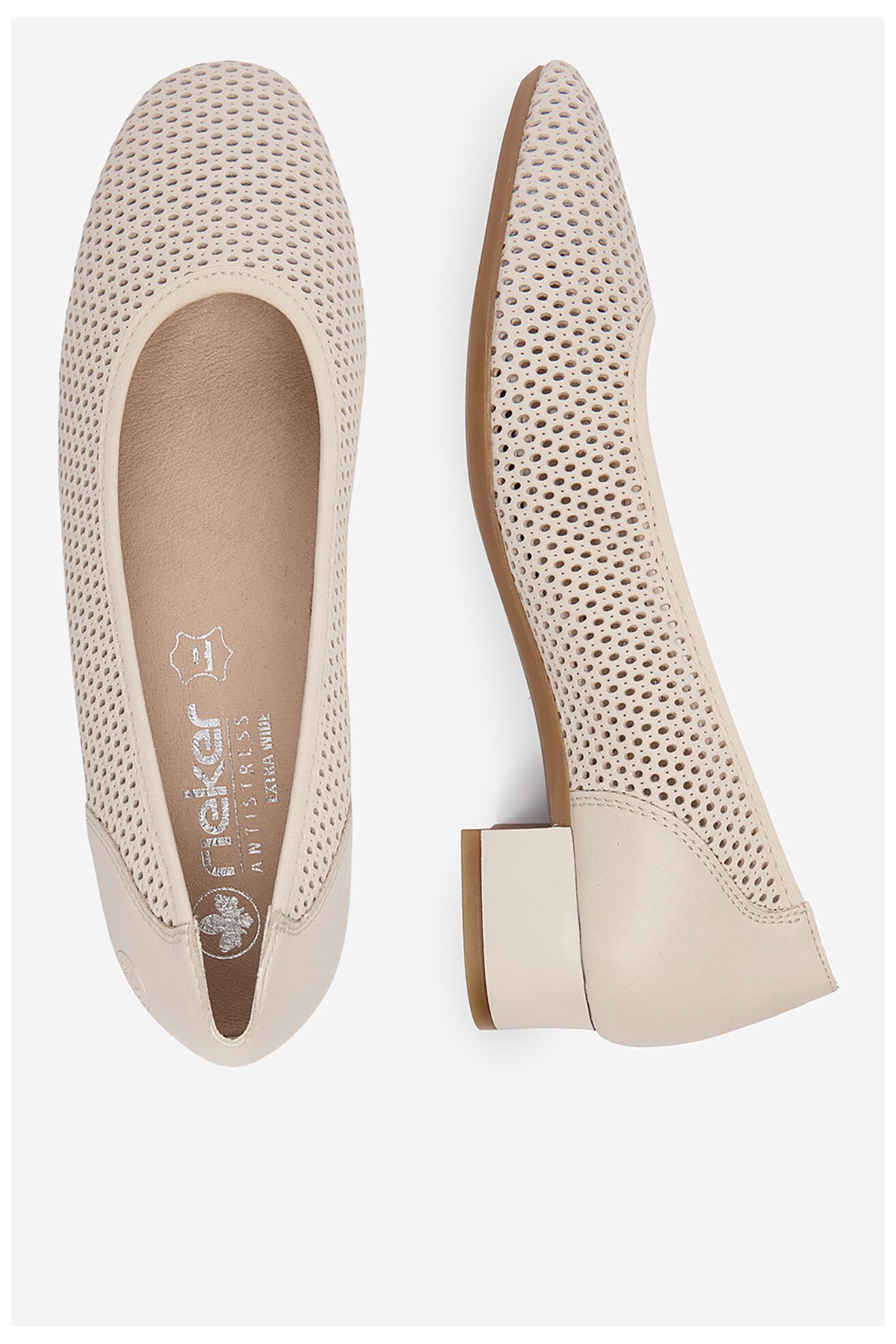 Czółenka Rieker CEO-43459-60 Beżowy