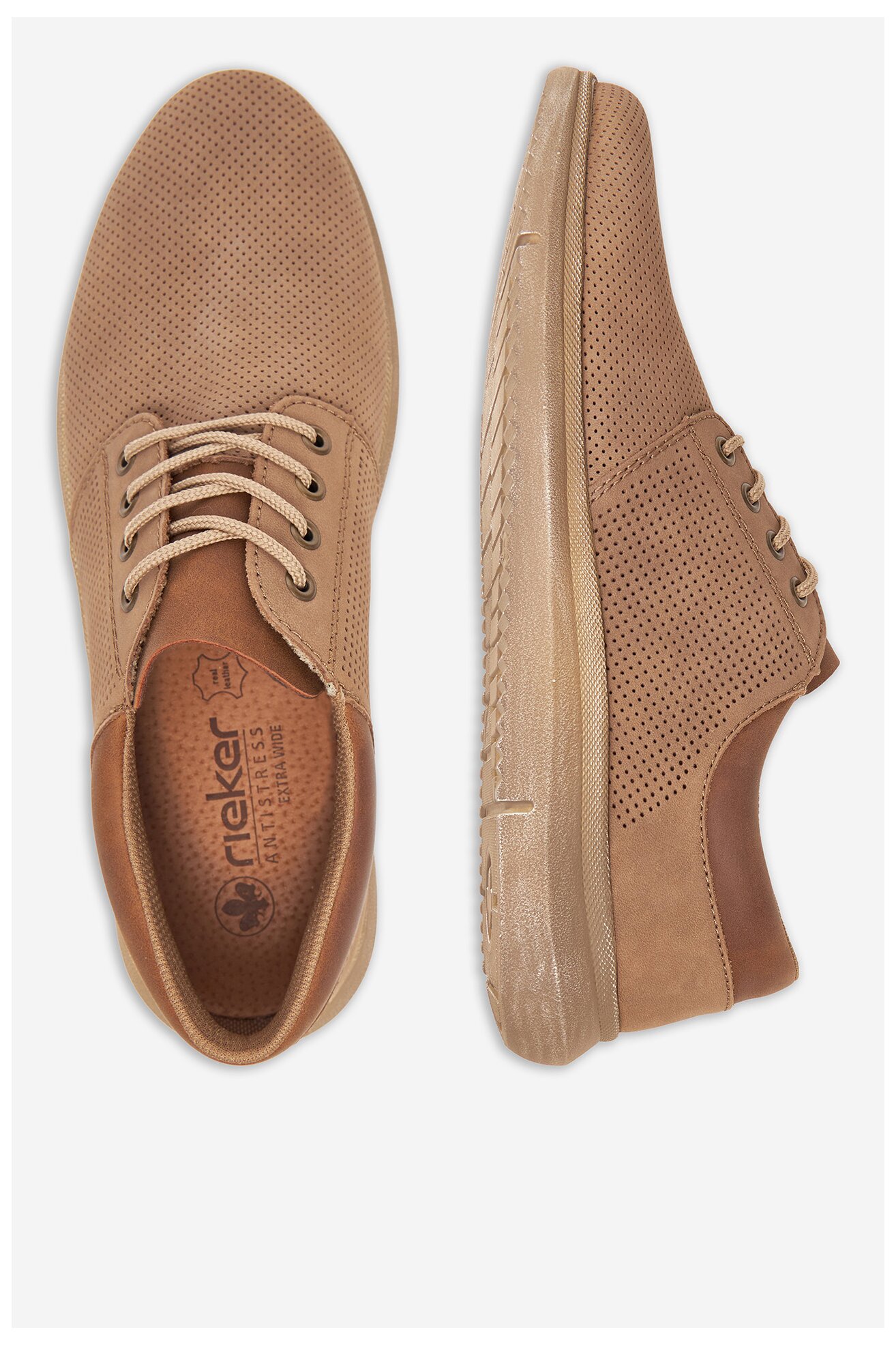 Półbuty Rieker CEO-10405-25 Beżowy ciemny