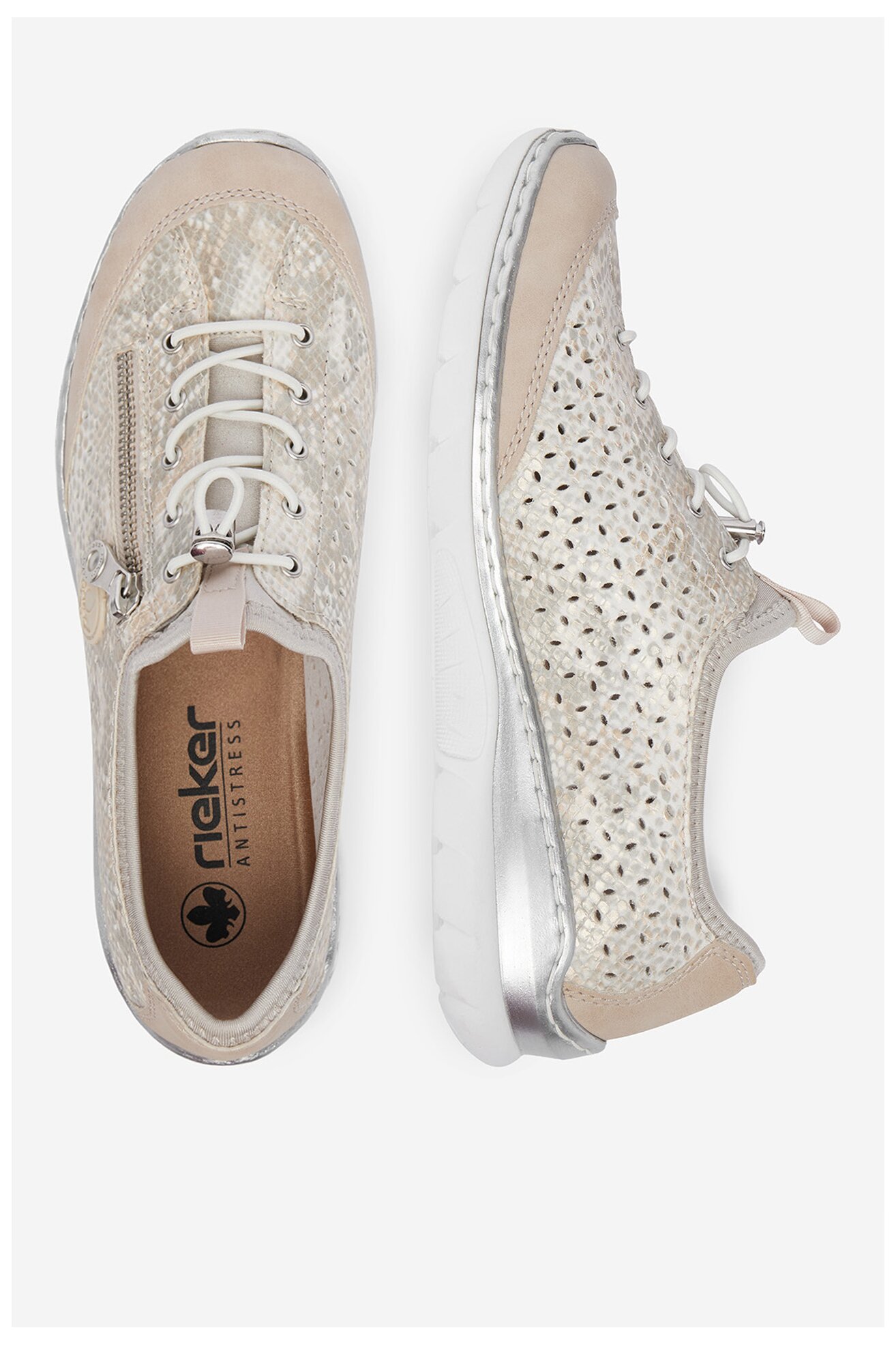 Półbuty Rieker CEO-L3252-92 Beżowy