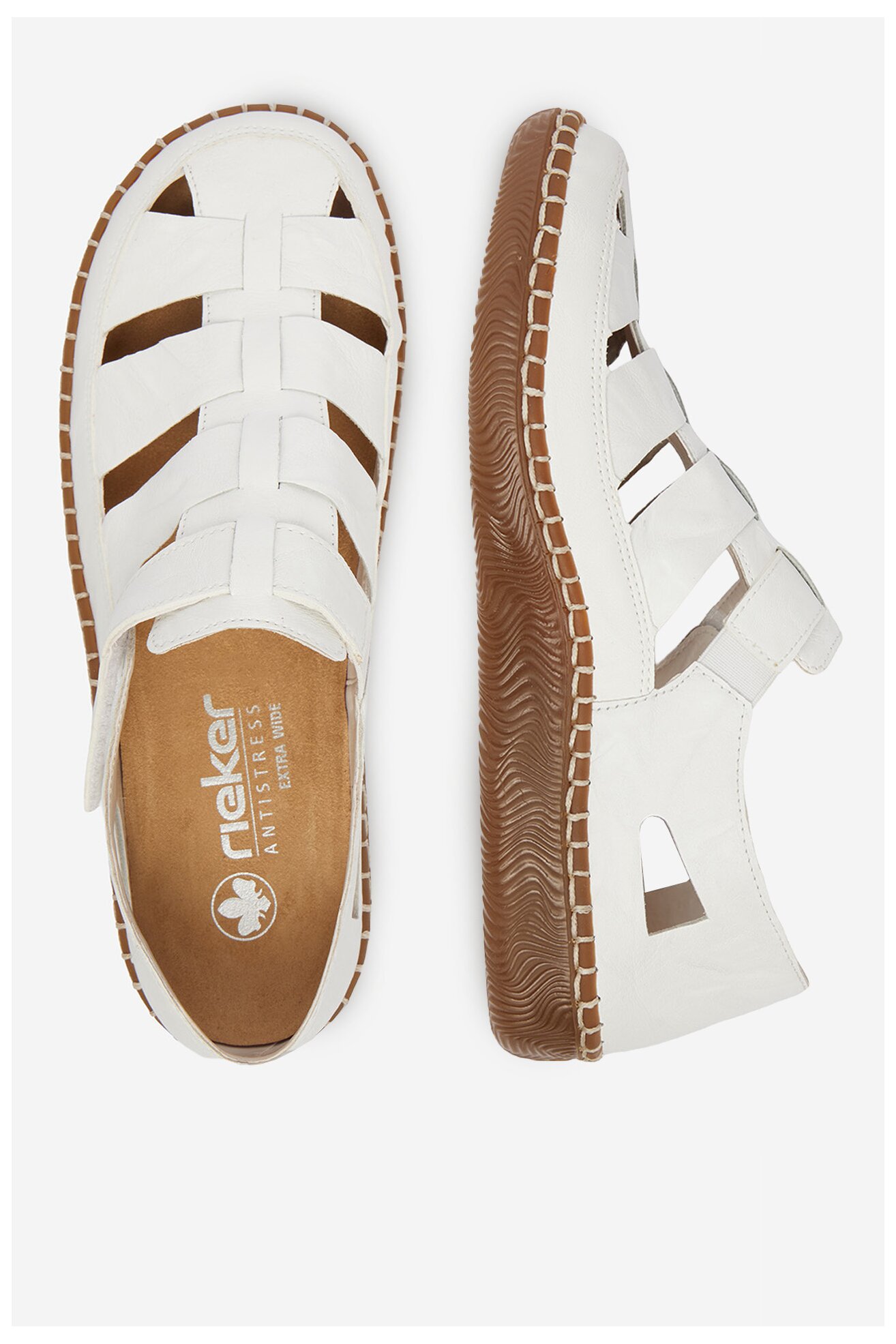 Półbuty Rieker CEO-N2453-80 Biały