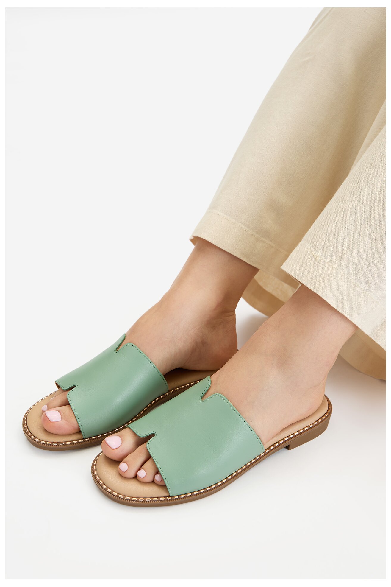 Klapki Lasocki CEO-RST-KM215-01 Zielony jasny