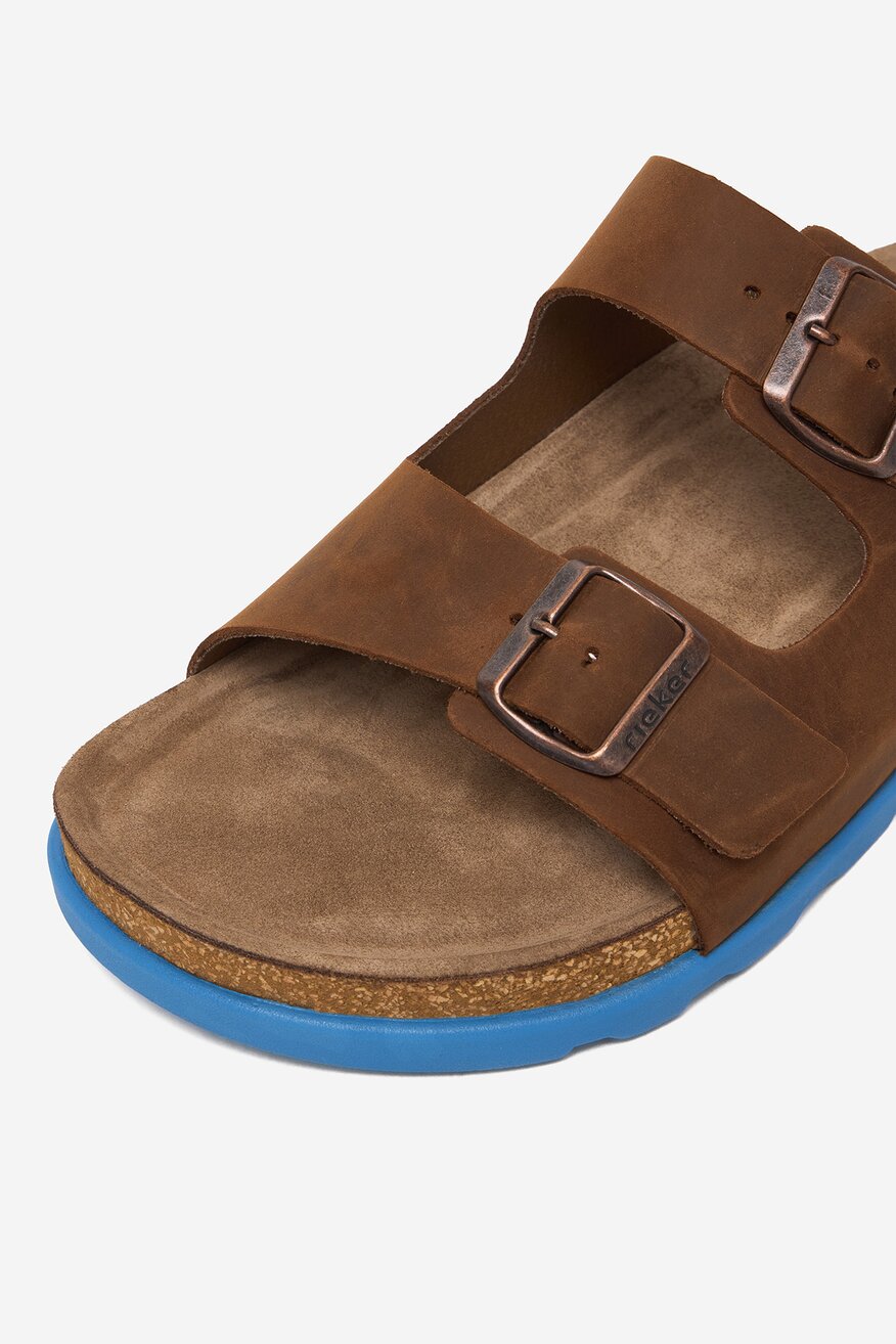 
                Rieker - Klapki skórzane - 5906751770412