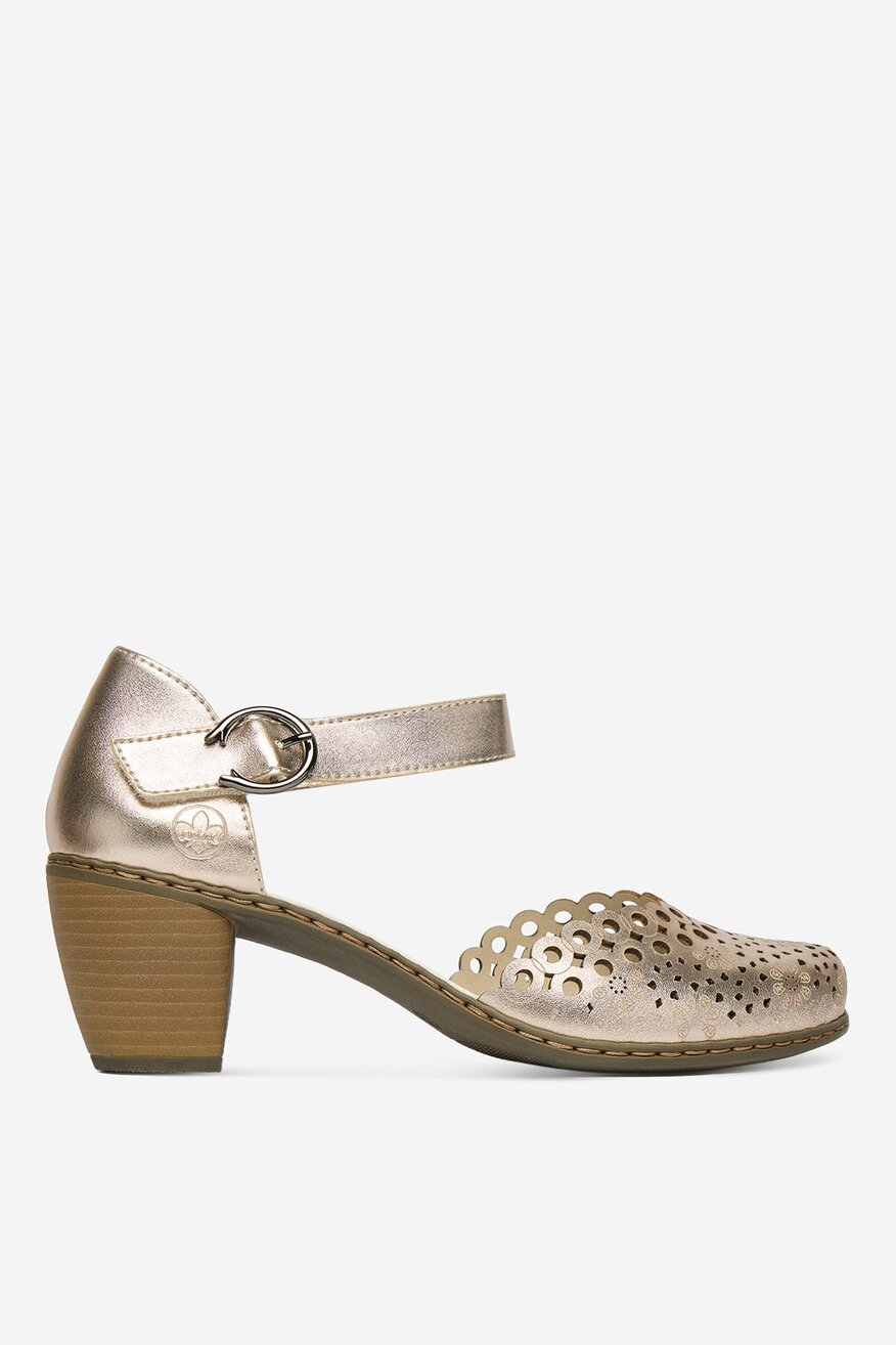 
                        Czółenka Rieker CEO-40902-90 Złoty - 5906751645277