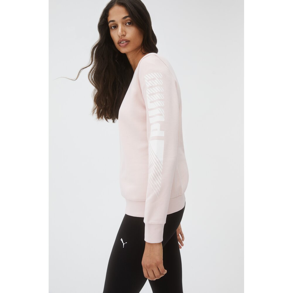 Sweatshirt Puma ESS ELONGATED GRAPHIC CREW FL 58912736 PINK XS - CCC