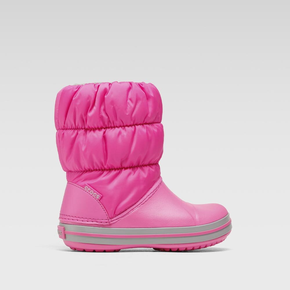 Csizma Crocs WINTER PUFF BOOT KIDS 14613-6TR RÓZSASZÍN, méret: 33/34 - CCC