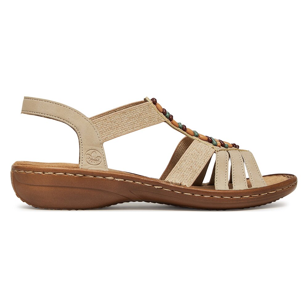 Sandále Rieker 60851-62 BÉŽOVÁ, veľkosť: 37 - CCC