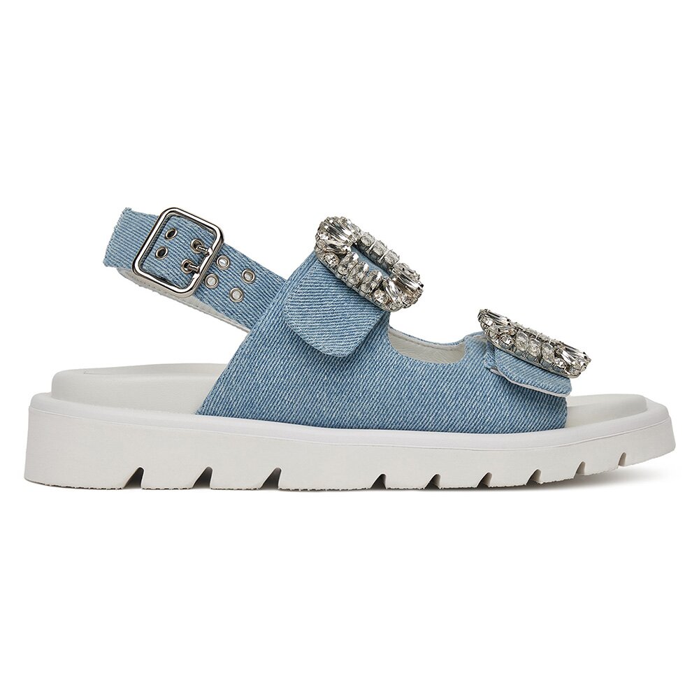 Sandále EVA MINGE SNOWDROP-I75-563 DENIM, veľkosť: 39 - CCC