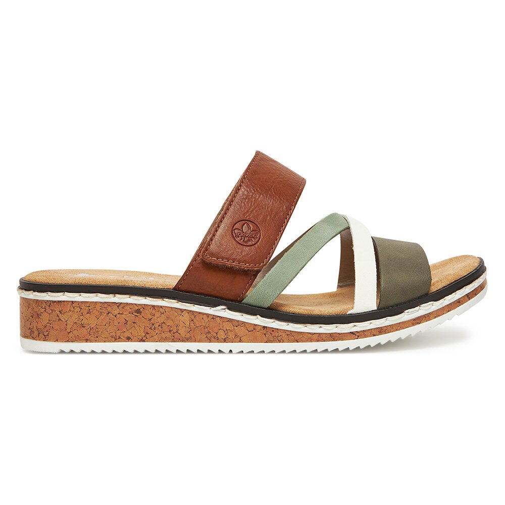 Pantofle Rieker V3652-91 STŘEDNĚ HNĚDÁ, velikost: 39 - CCC